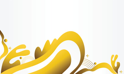 Abstract white background with golden elements.