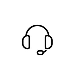 communication headset sign symbol vector