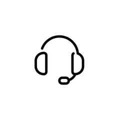 communication headset sign symbol vector