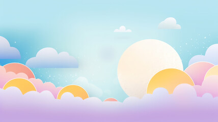 Pastel summer landscape