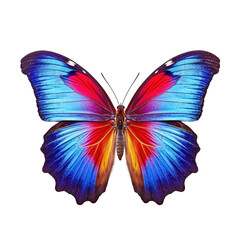 Colorful butterfly isolated on transparent background, created with generative AI