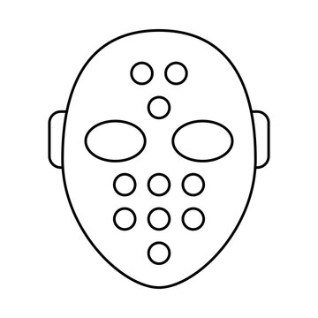 Hockey helmet icon vector. Hockey illustration sign. Sport symbol or logo.