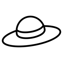 hat icon illustration vector with line style