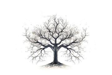Beautiful stylish graphic tree. Created with Generative AI technology.