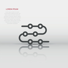 Timeline icon in flat style. Progress vector illustration on white isolated background. Diagram business concept.