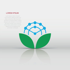 Antioxidant icon in flat style. Molecule vector illustration on white isolated background. Detox business concept.