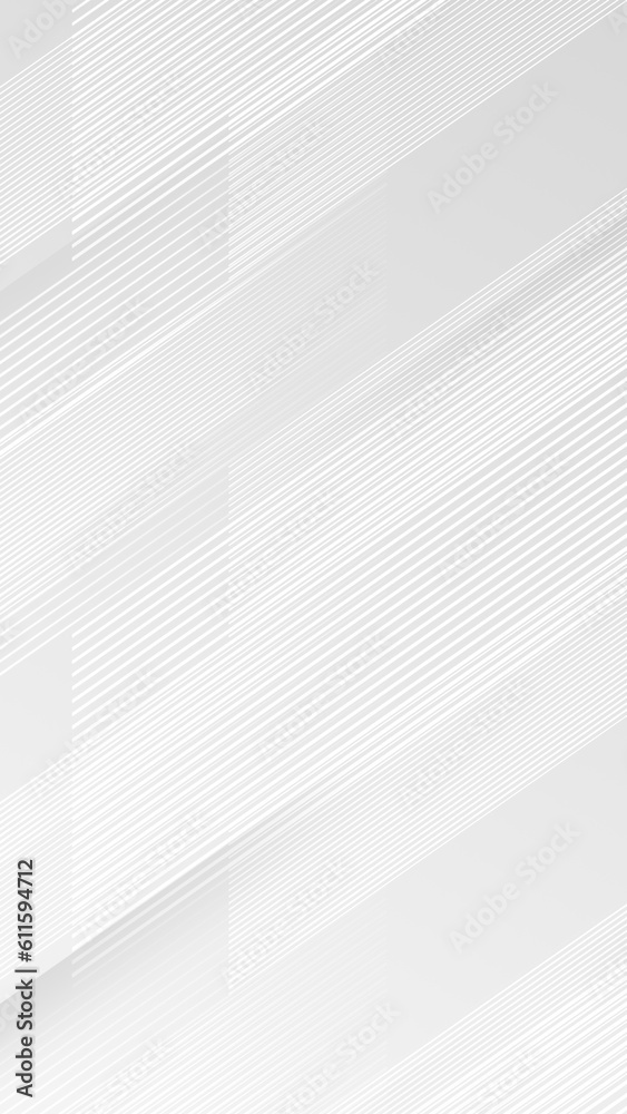 Wall mural light grey dark white background with dynamic abstract square shape. striped pattern. fast sport con