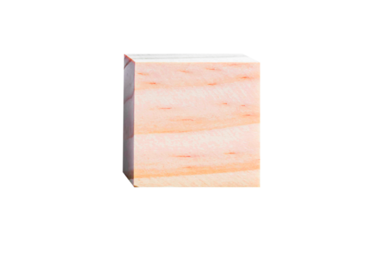 Wooden geometric shapes cube isolated on a white background.PNG - Powered by Adobe