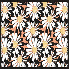 vector abstract square pattern, silk scarf design, flower, fashion textile ornament Bandanna shawl, tablecloth fabric print, silk neck scarf, circle, etc.