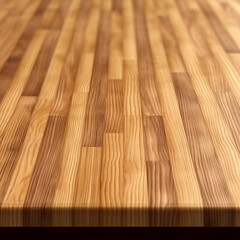 Wooden table perspective view, created with generative AI