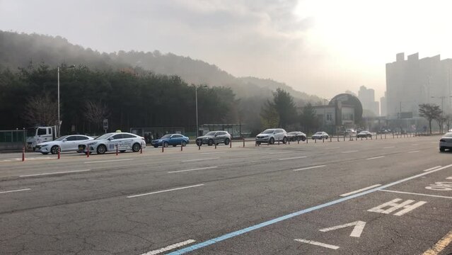 Daejeon, South Korea - Nov 2022 : BRT station in Daejeon