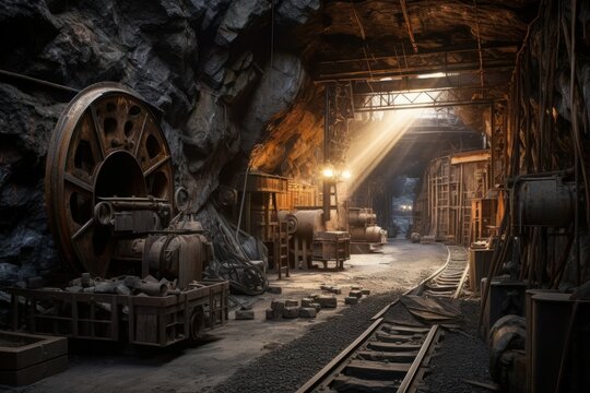 Interior mine. Generate Ai