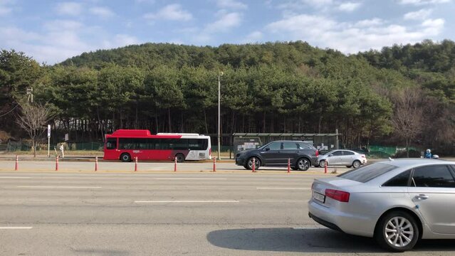 Daejeon, South Korea - Nov 2022 : BRT station in Daejeon