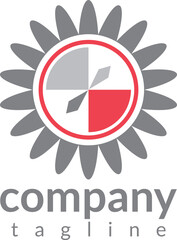 simple  Flower shape logo template