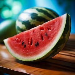slice of watermelon made with generative AI 