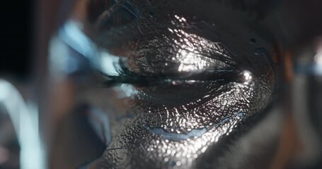 AI, Machine learning, Robot opening eyes, deep learning, Internet, Data exchange, innovation, Science and artificial intelligence technology.