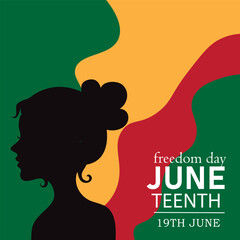 juneteenth vector background.freedom day.19 June