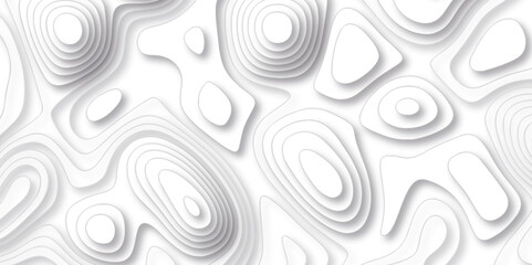 Abstract background vector. Topographic map background geographic line map with elevation assignments. The black on white contours vector topography stylized height of the lines map.	