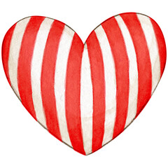 Fototapeta premium watercolor decorative stuffed heart