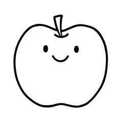 Cute apple outline