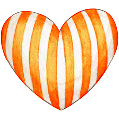 watercolor decorative stuffed heart