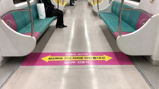 Daejeon, South Korea - May 2023 - Seats for Pregnant Woman