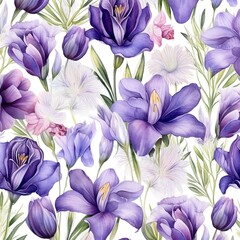 Obraz na płótnie Canvas blue and white tulips 