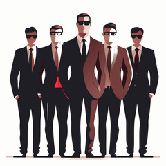 Group of businessmen. Vector illustration in a flat style. Businessmen.