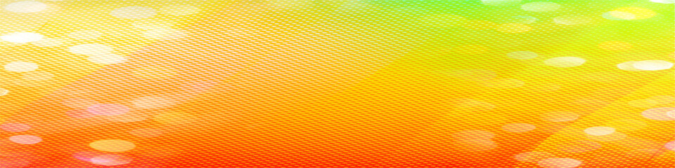 Fototapeta premium Orange, red bokeh panorama background, Usable for social media, story, banner, poster, Advertisement, events, party, celebration, and various design works
