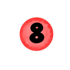 yin yang symbol number,clip art,designelements,cartoon,doodle,graphic,objects,numerals,collection,year,notice,math,font, mathematics,1,2,3,4,5,6,7,8,9,0, red