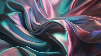 Abstract background hologram dark shades of pink and gray. Glossy liquid background generated ai
