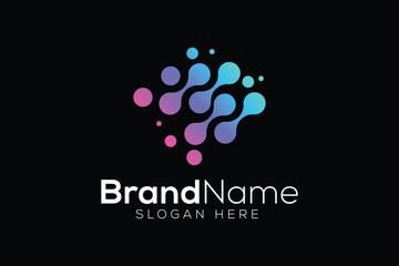 Technology logo design template