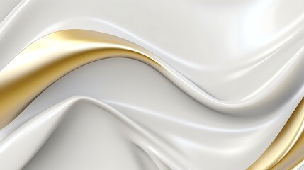 Obraz premium Abstract white luxury liquid Wave Background. Generative AI