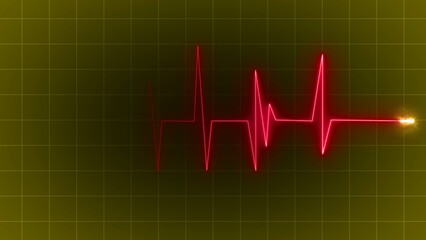  Neon line Heartbeat animation , on the gradient background . 