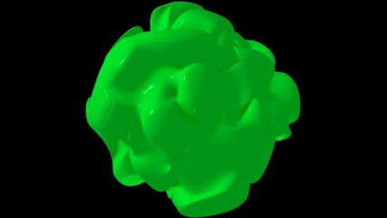 3d rendered illustration of green bubbles