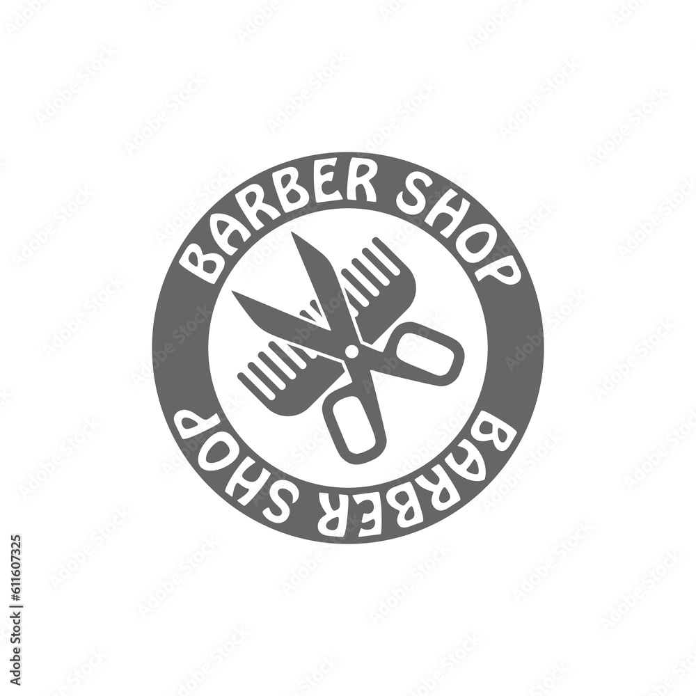 Canvas Prints Barber shop icon isolated on transparent background