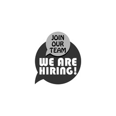 Join our team we are hiring icon isolated on transparent background