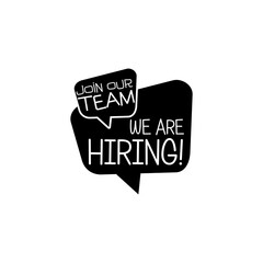 Join our team we are hiring icon isolated on transparent background