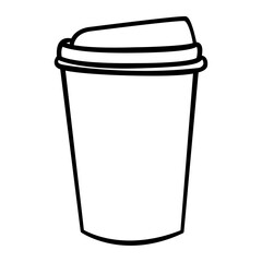 Coffee cup isolated on white background. Vector illustration.