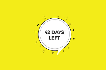 42 days left countdown template,42 day countdown left banner label button eps 42 
