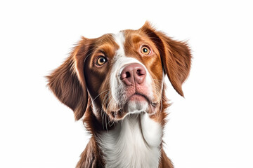 portrait of a Brittany Dog