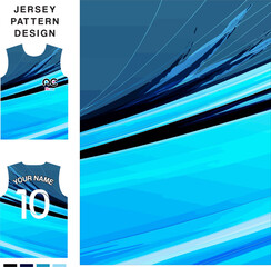 Abstract curve line concept vector jersey pattern template for printing or sublimation sports uniforms football volleyball basketball e-sports cycling and fishing Free Vector.