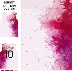 Abstract splash watercolor concept vector jersey pattern template for printing or sublimation sports uniforms football volleyball basketball e-sports cycling and fishing Free Vector.
