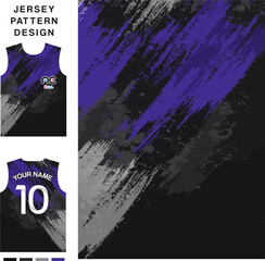Abstract grunge concept vector jersey pattern template for printing or sublimation sports uniforms football volleyball basketball e-sports cycling and fishing Free Vector.