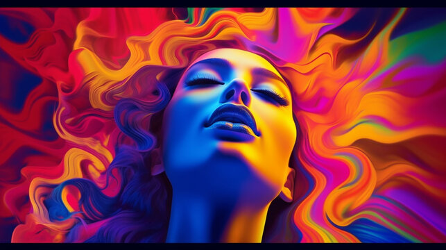 Pop Art Fusion of Psyche, Fashion created with AI generative