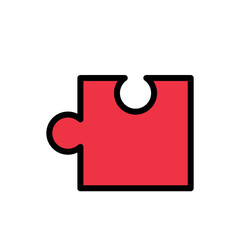 puzzle sign symbol vector glyph color icon