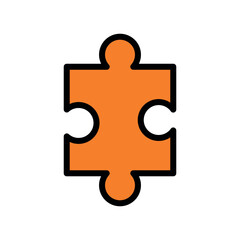 puzzle sign symbol vector glyph color icon