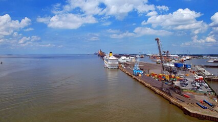 Bremerhaven - port facilities
Aerial view with the drone over the ports of Bremerhaven