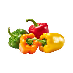 Obraz na płótnie Canvas red and yellow peppers isolated on white