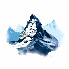 Illustration of beautiful view of Matterhorn, Switzerland